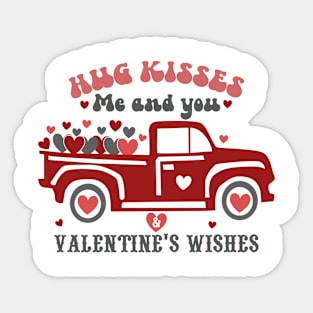 Hug Kisses Me And You And Valentine's Day Sticker